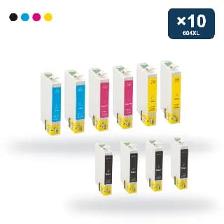Pack de 10 cartuchos compatibles Epson 604XL miniatura 1