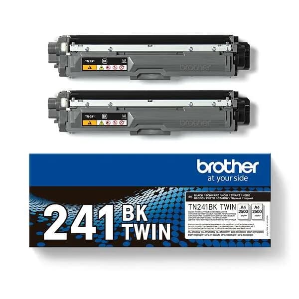 Pack 2 tóner original Brother TN241 negro para HL-3150 MFC-9340