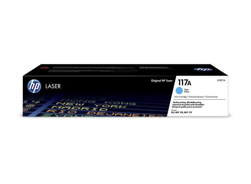 Tóner HP 117A Cian original W2071A para HP Color Laser 150 y MFP 178/179