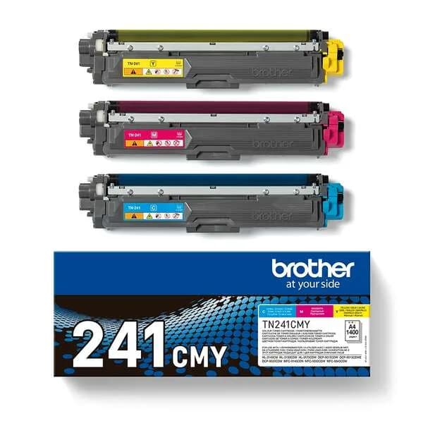 Pack 3 tóner original Brother TN241 CMY para HL-3150 MFC-9340