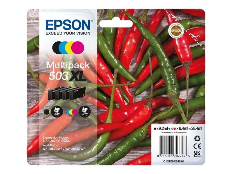 Pack 4x Cartucho de Tinta Original Epson 503XL / C13T09R64010 Color
