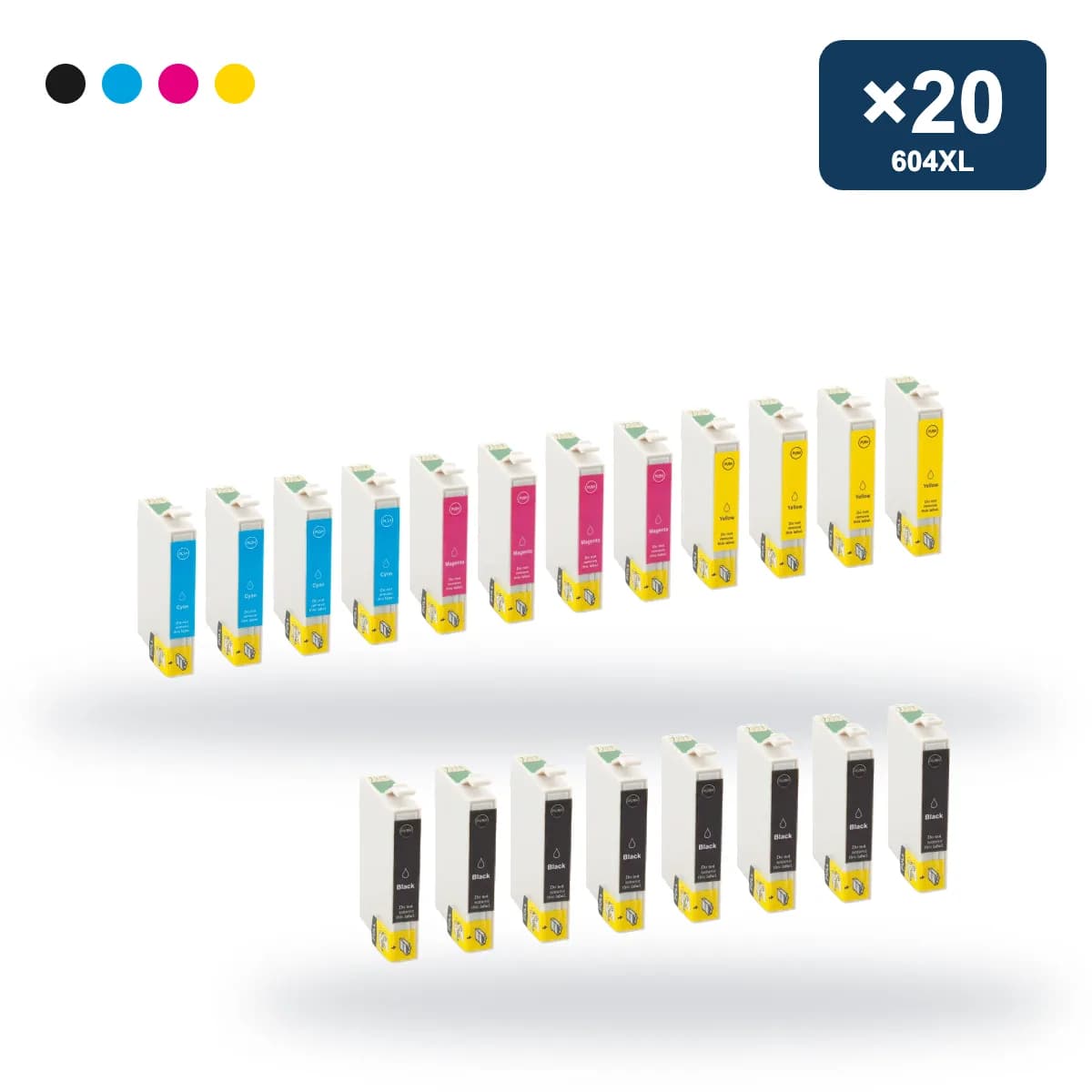 Pack de 20 cartuchos compatibles Epson 604XL