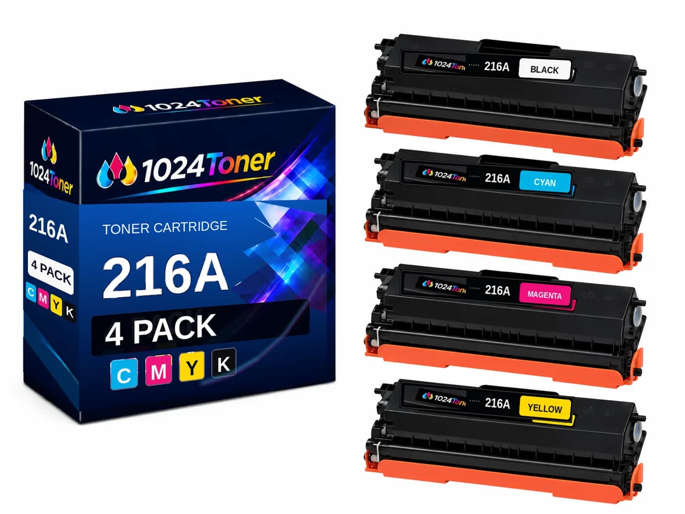 Set 4 tóneres compatibles HP 216A CMYK W2410A W2411A W2412A W2413A