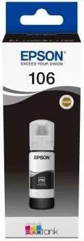 Botella de Tinta Original Epson 106 / C13T00R140 Negro