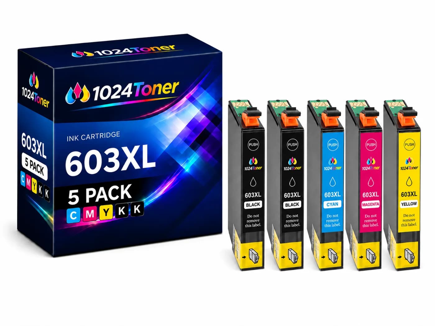 Pack 5 tinta compatible Epson 603XL 2 Negro Color XP-3100