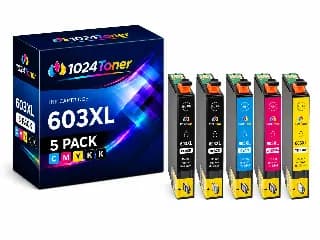 Pack 5 tinta compatible Epson 603XL 2 Negro Color XP-3100 miniatura 1