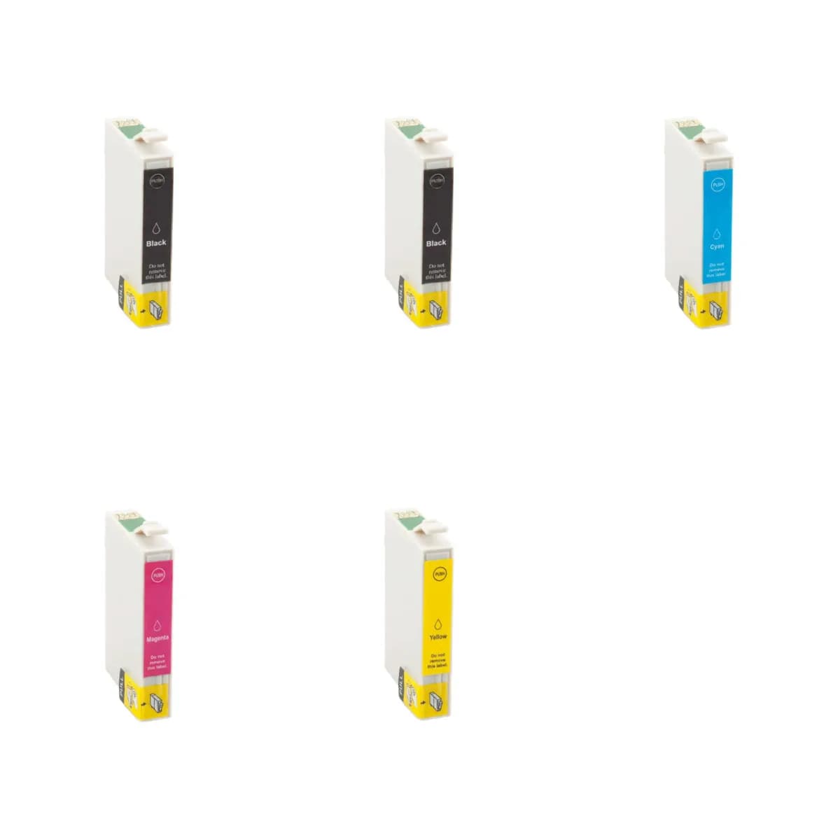 Pack de 5 cartuchos compatibles Epson 604XL con dos negros