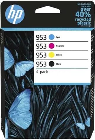 Pack 4 cartuchos HP 953 originales 6ZC69AE negro cian magenta amarillo OfficeJet Pro miniatura 1