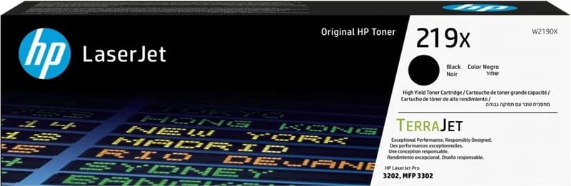 Tóner HP 219X negro original W2190X alta capacidad 3200 páginas