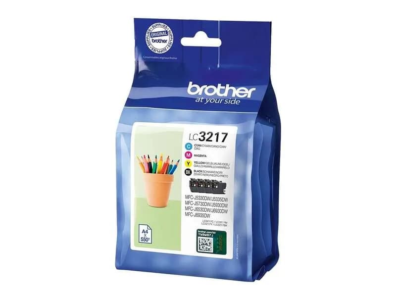 Pack 4x Cartucho de Tinta Original Brother LC3217 / LC3217VAL Color