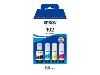 Pack de 4 botellas de tinta original Epson 102 para impresoras EcoTank miniatura 1
