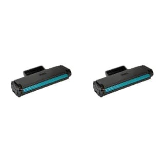 Pack de 2 tóneres compatibles HP W1106A 106A negro con chip miniatura 1