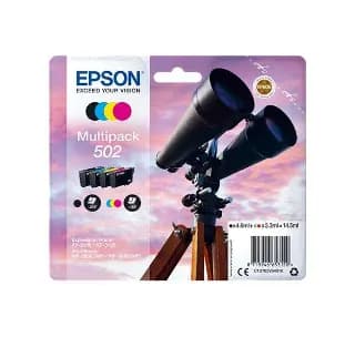 Pack 4 cartuchos Epson 502 originales C13T02V64010 negro cian magenta amarillo miniatura 1