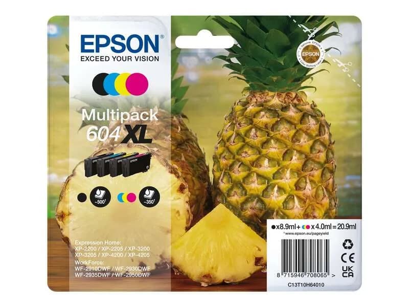 Pack 4 cartuchos originales Epson 604XL CMYK para WF-2930 XP-4200