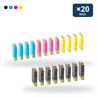 Pack de 20 cartuchos compatibles Epson 603XL miniatura 1