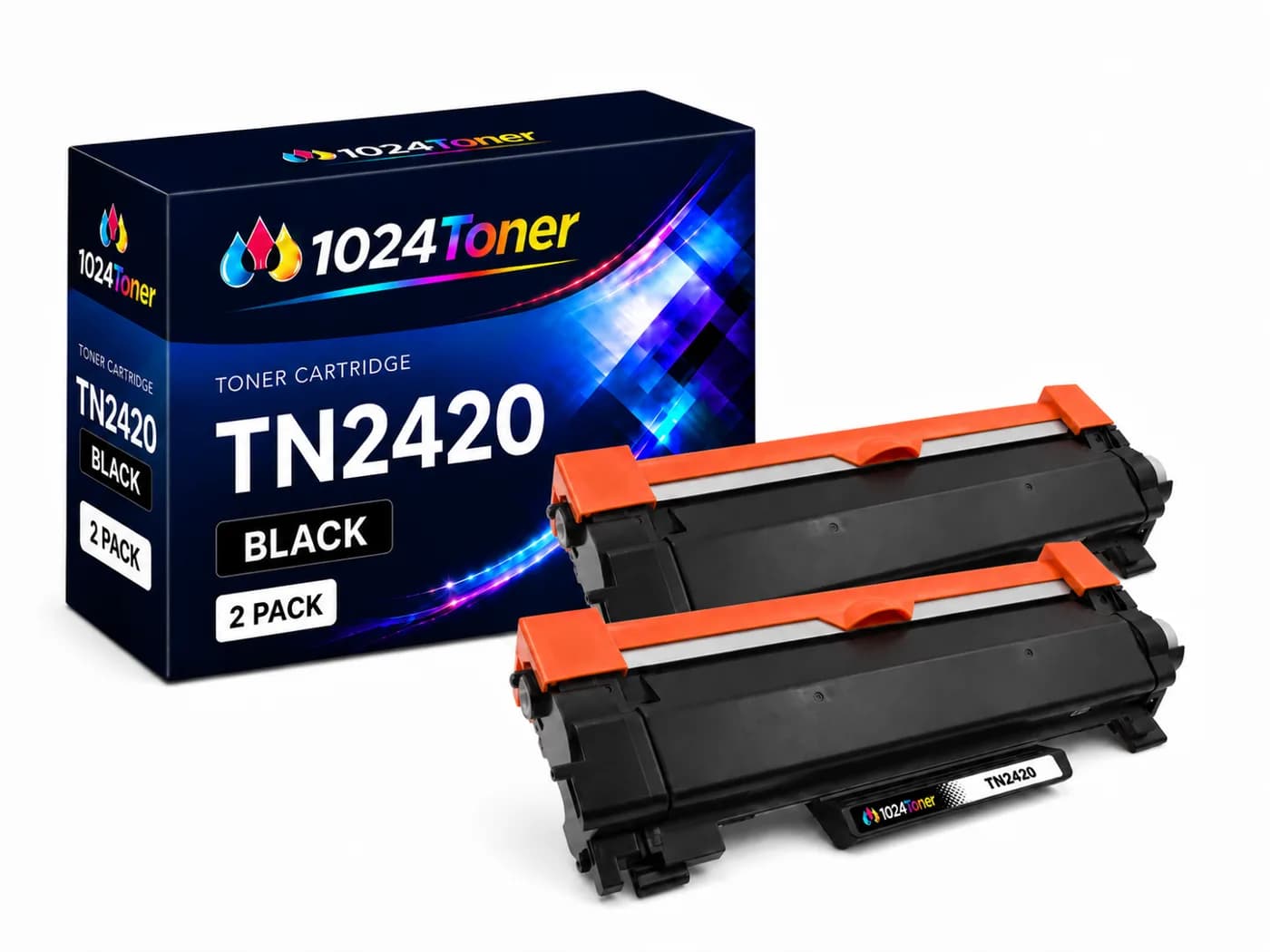 Pack 2x Tóner Compatible Brother TN2420 / TN2410 Negro