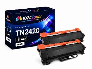 Pack 2x Tóner Compatible Brother TN2420 / TN2410 Negro miniatura 1