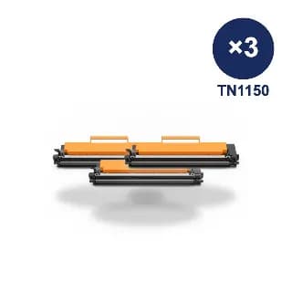 Pack de 3 tóneres compatibles Brother TN-1150 miniatura 1