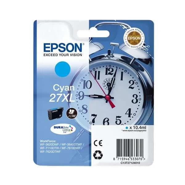 Cartucho de Tinta Original Epson T2712 / 27XL / C13T27124012 Cyan
