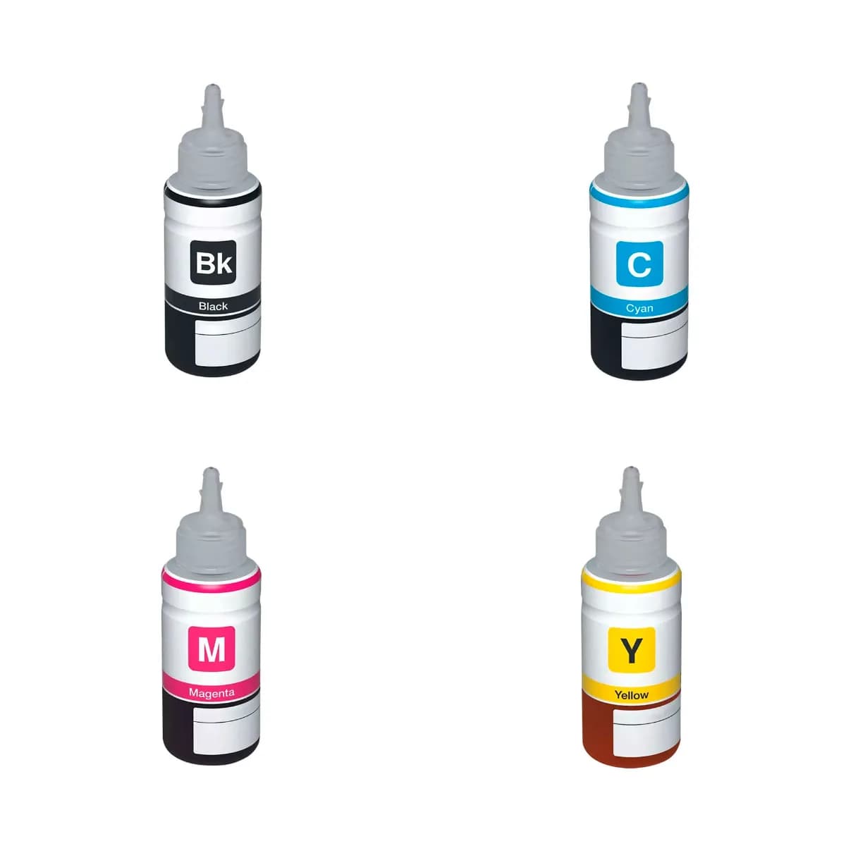Pack de 4 botellas de tinta compatibles Epson EcoTank CMYK