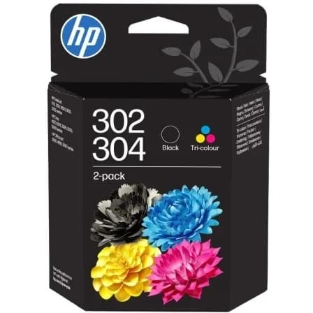 Pack original HP 302 304 cartucho negro y tricolor X4D37AE 3JB05AE