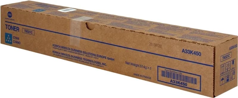 Tóner original Konica Minolta TN321C cian para bizhub C224 C284 C364