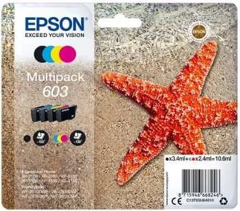 Pack 4 cartuchos originales Epson 603 CMYK para XP-2100 WF-2830