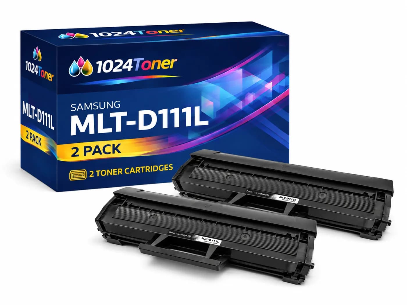Pack de 2 tóneres compatibles Samsung MLT-D111S negro 2000 páginas
