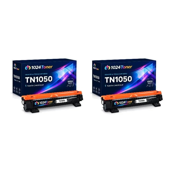 Pack 2 toneres compatibles Brother TN1050 negro