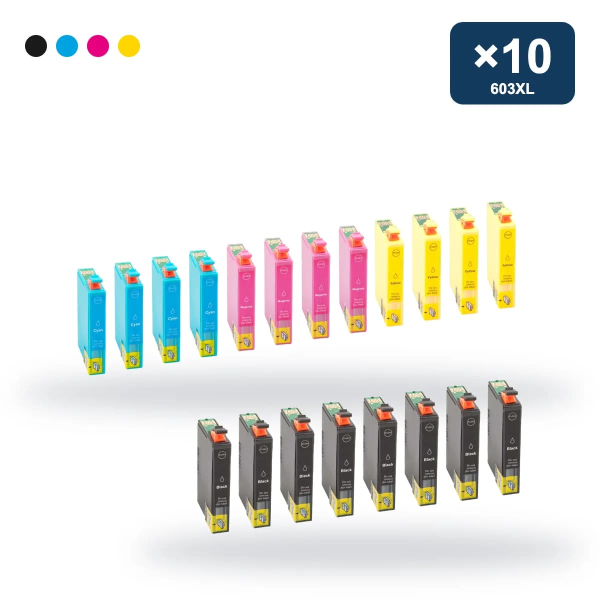 Pack de 10 cartuchos compatibles Epson 603XL