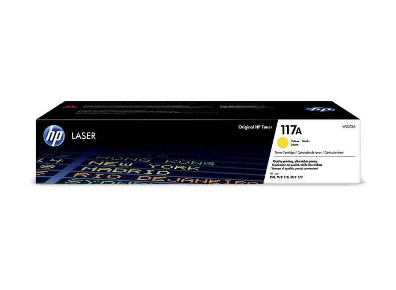 Tóner HP 117A Amarillo original W2072A para HP Color Laser 150 y MFP 178/179
