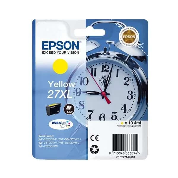 Cartucho original Epson 27XL T2714 amarillo serie despertador para WorkForce